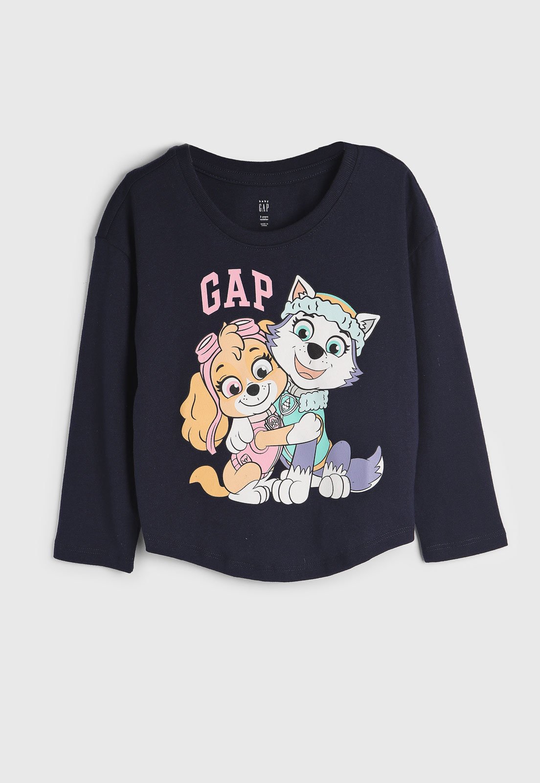 Vista 2 Blusa Manga Longa GAP Patrulha Canina Azul-Marinho azul marinho GAP azul marinho