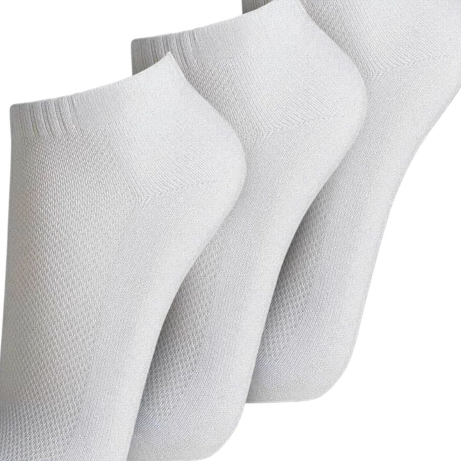 Vista 3 Kit 3 Pares Meia Branca Soquete Somellos Confortável Di Nuevo branco Di Nuevo branco