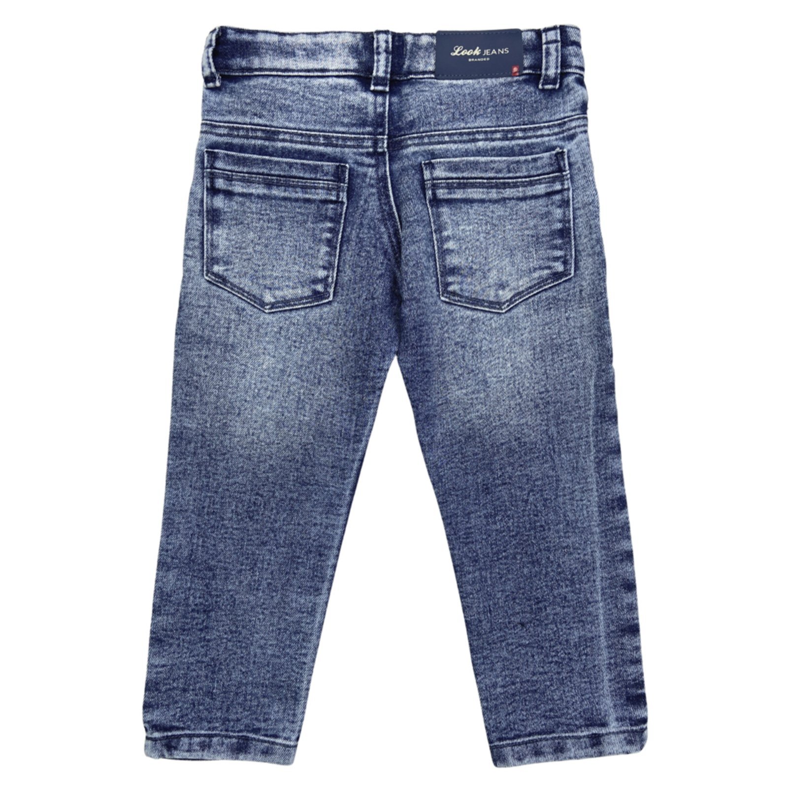Vista 3 Infantil - Calça Look Jeans Skinny Jeans azul Look Jeans azul