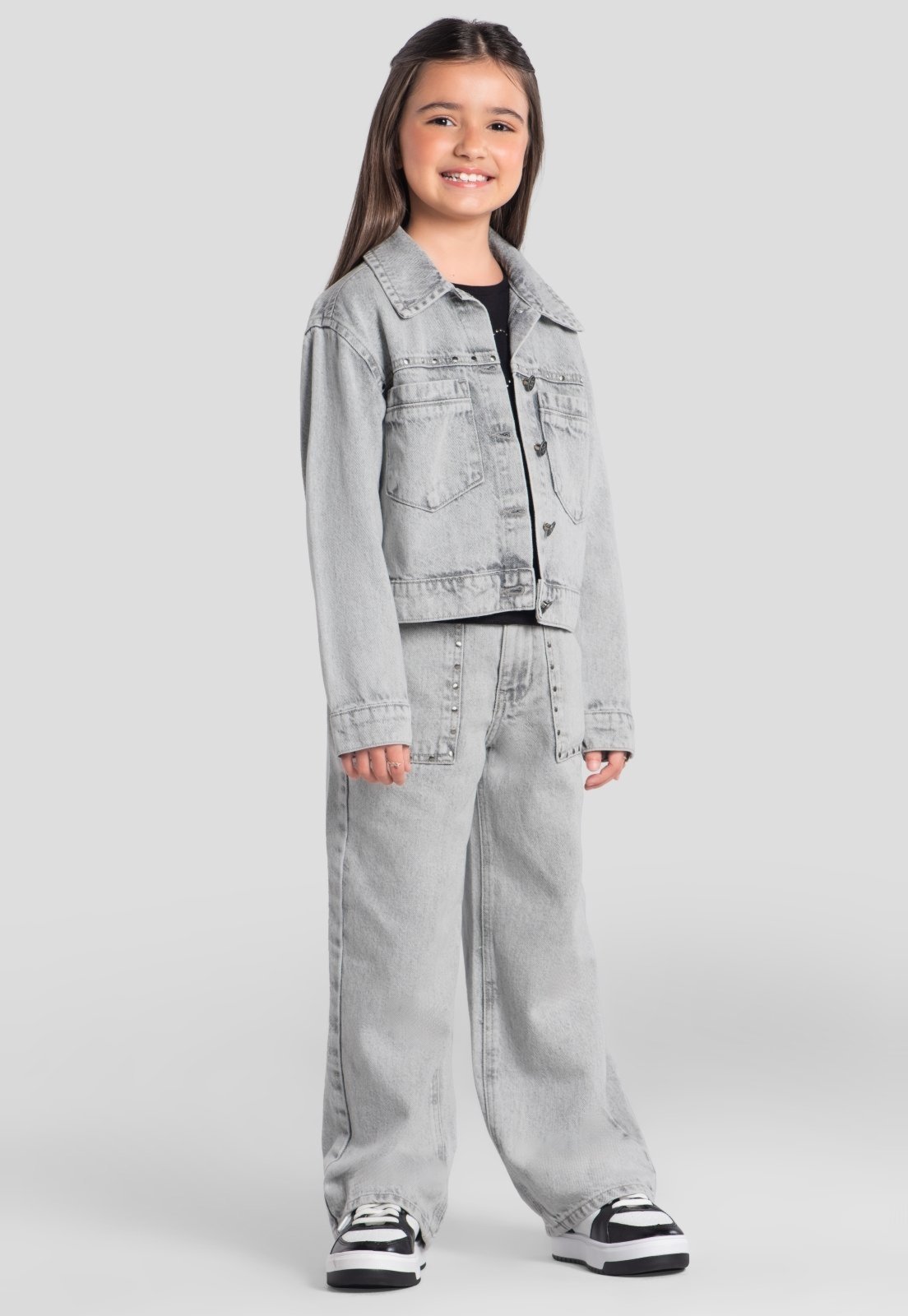 Infantil - Jaqueta jeans menina Brandili