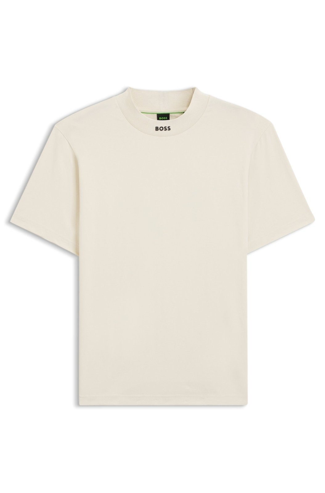 Camiseta De Ajuste Descontraído Em Algodão Elástico Com Logo