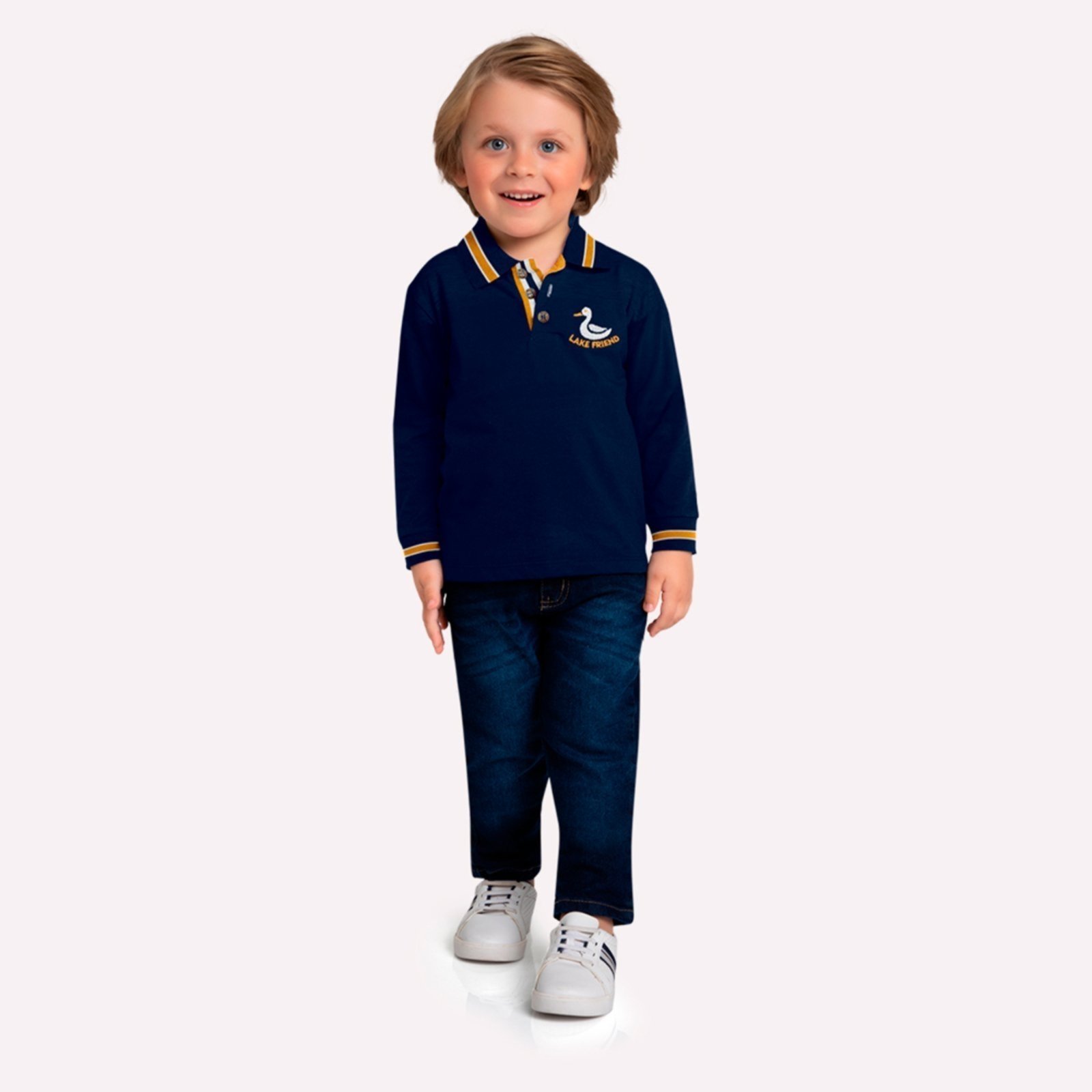 Infantil - Camisa Polo Menino Bordado Milon