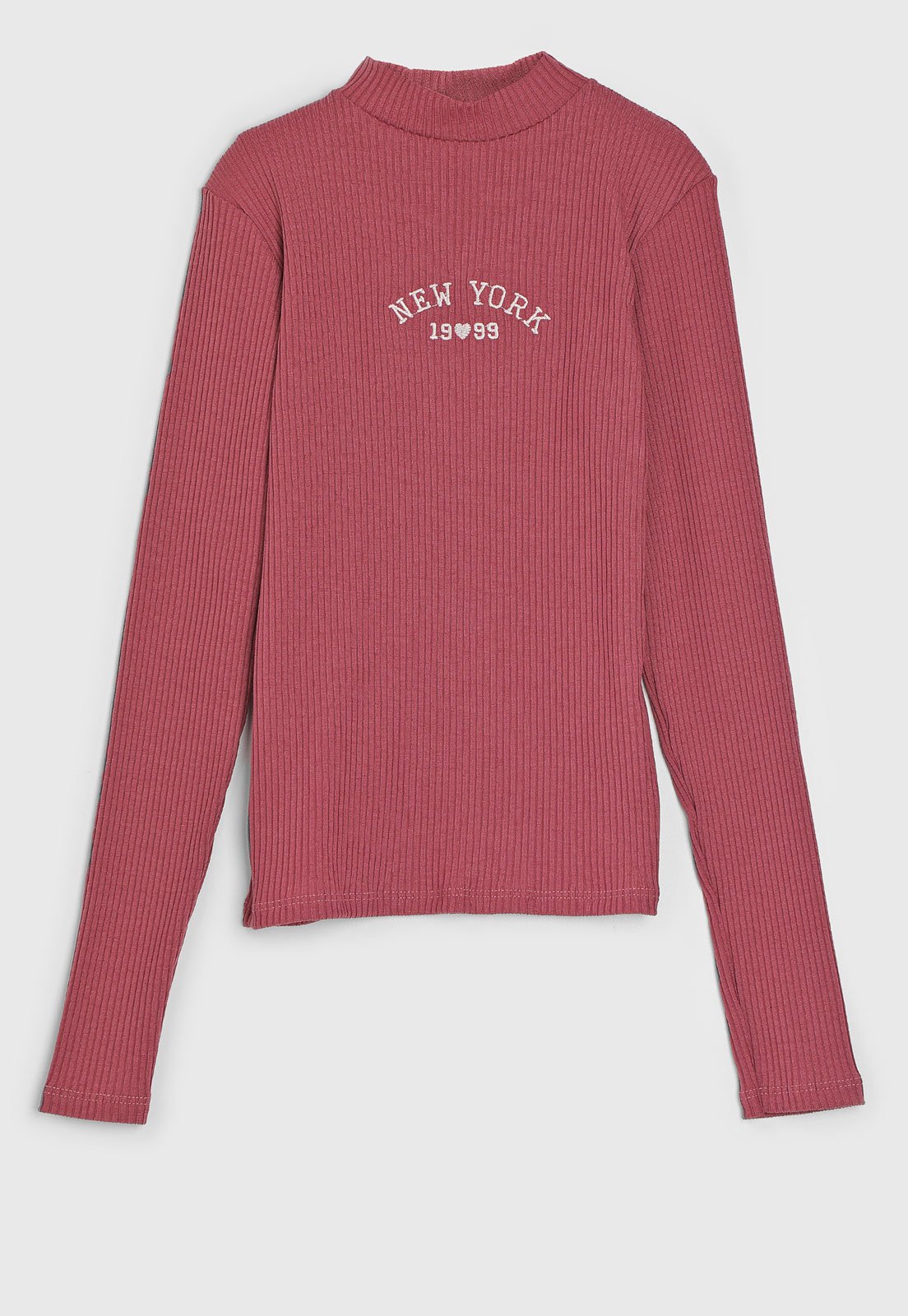 Vista 2 Infantil - Blusa Manga Longa Brandili Canelada rosa Brandili rosa