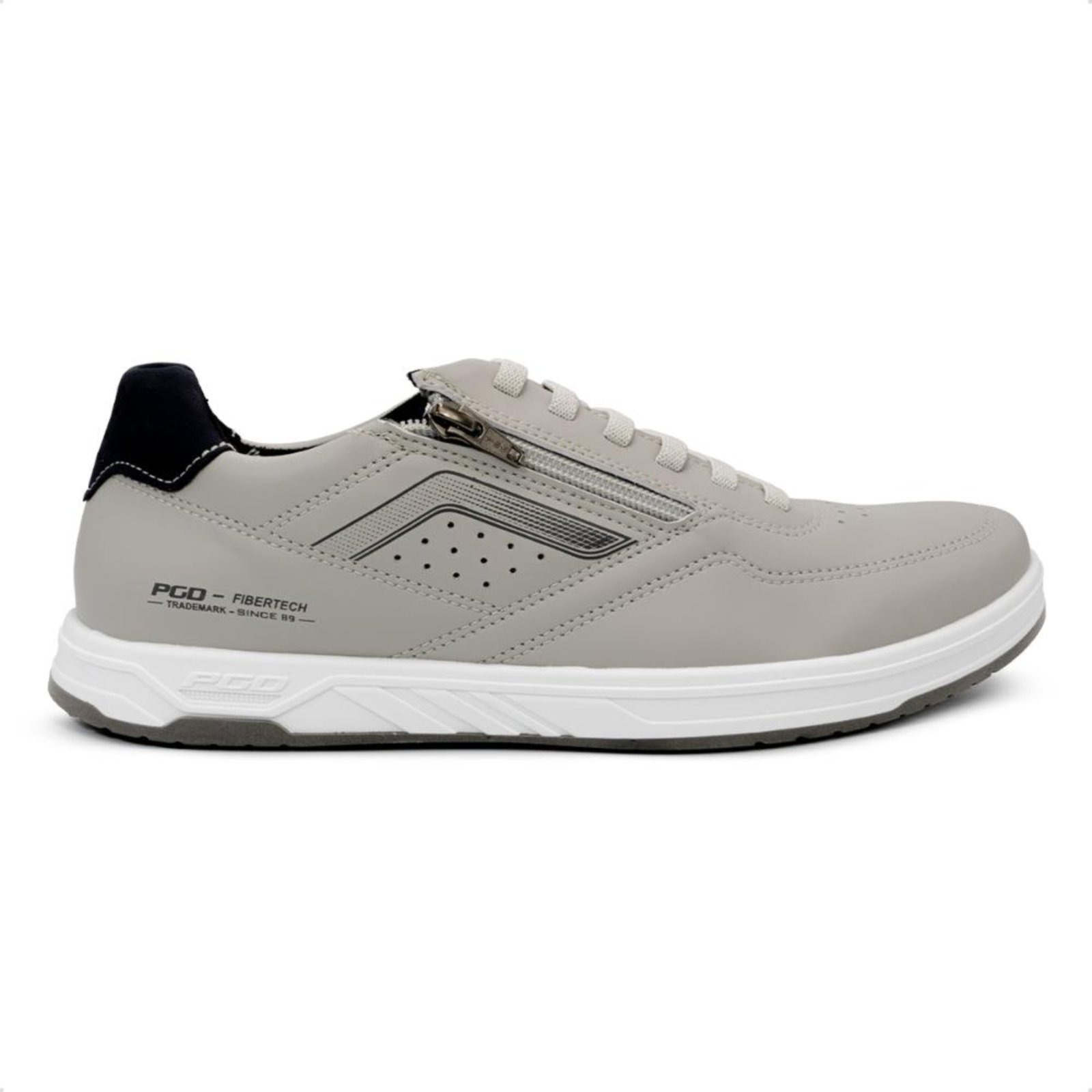 Sapatênis Pegada Masculino em Microfibra Casual 172005 Cinza