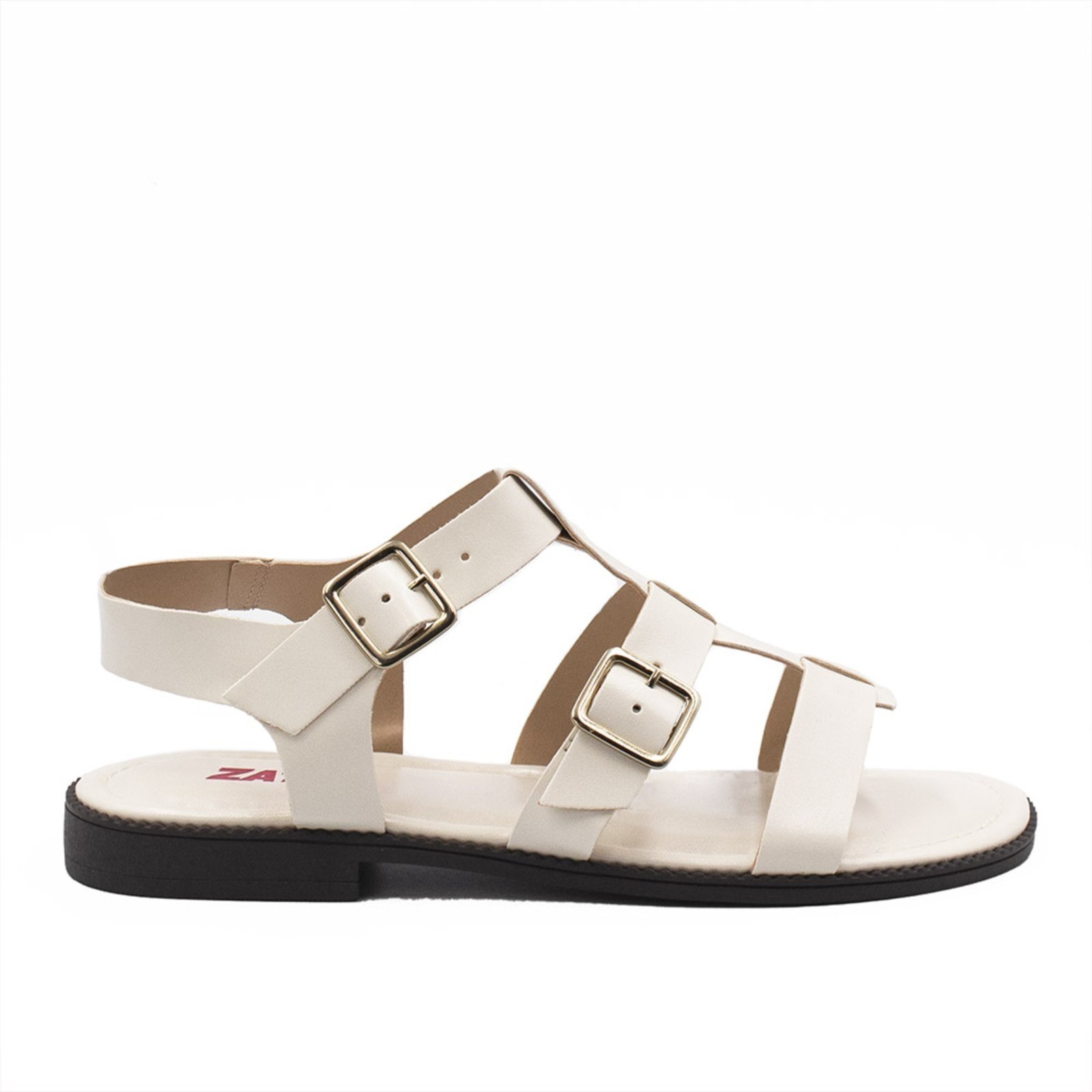 Rasteira Feminina Zatta Duas Fivelas Liah Off White