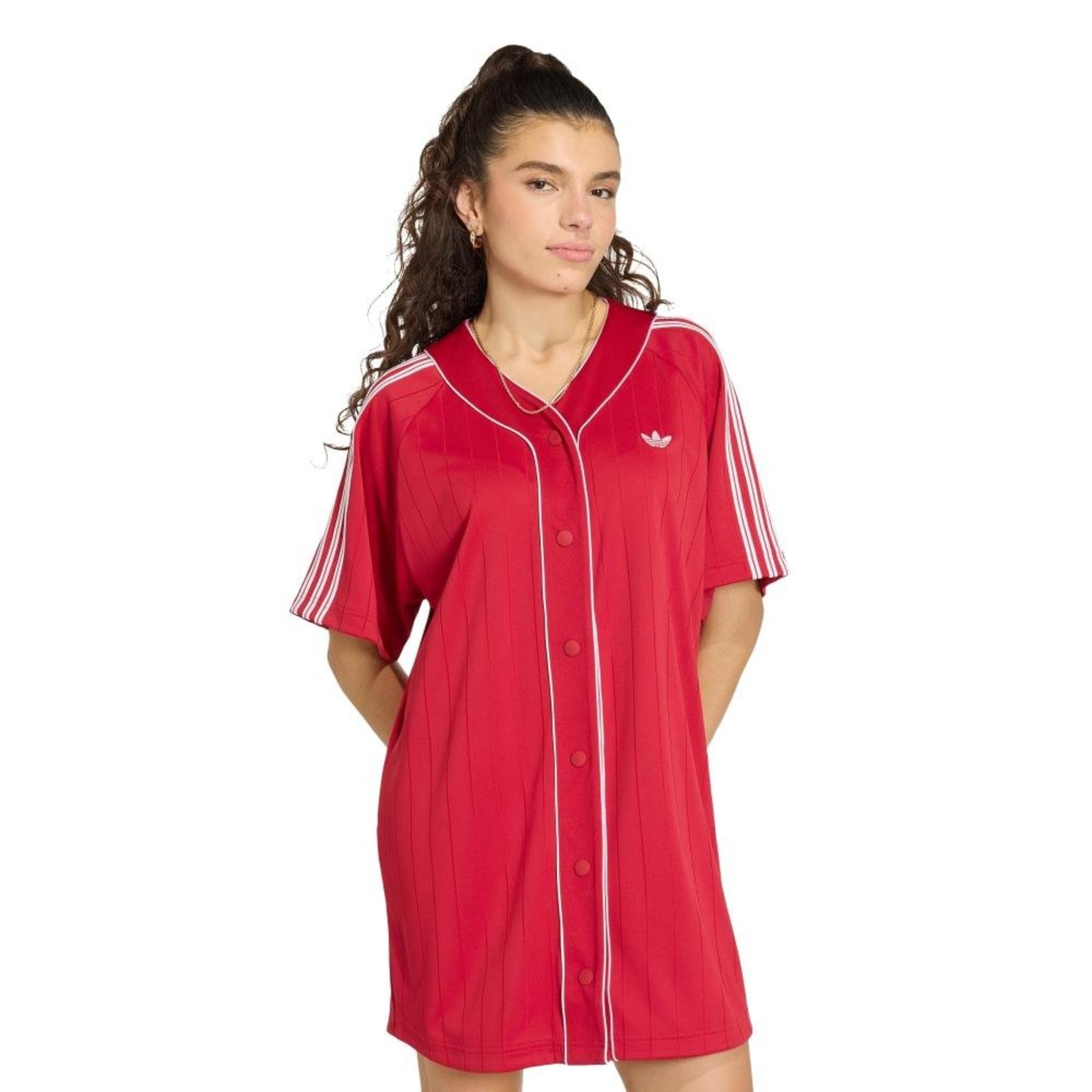 Vestido Listras adidas Originals Vinho