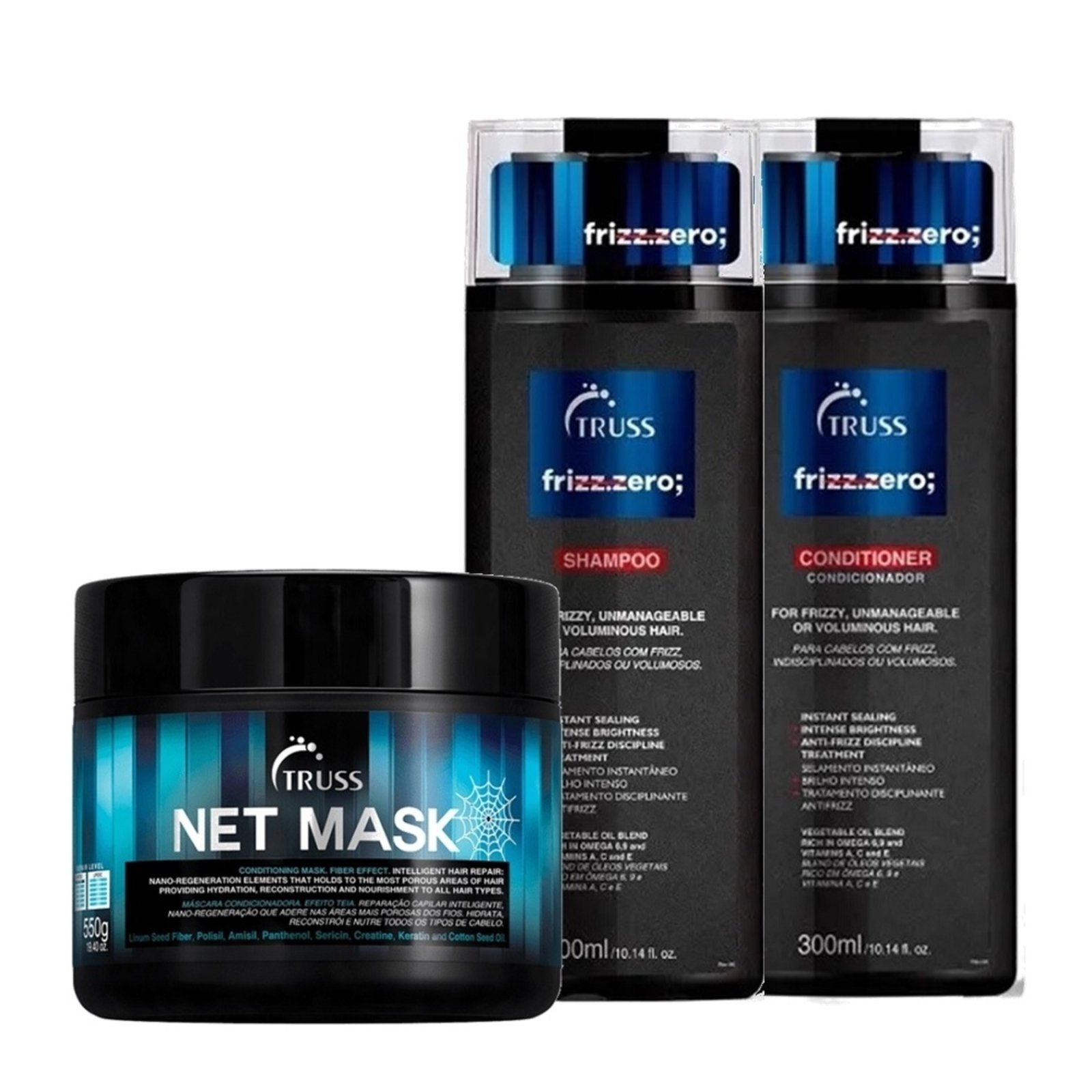 Vista 2 Kit Truss Frizz Zero Mask (3 Produtos) multicolorido Truss multicolorido