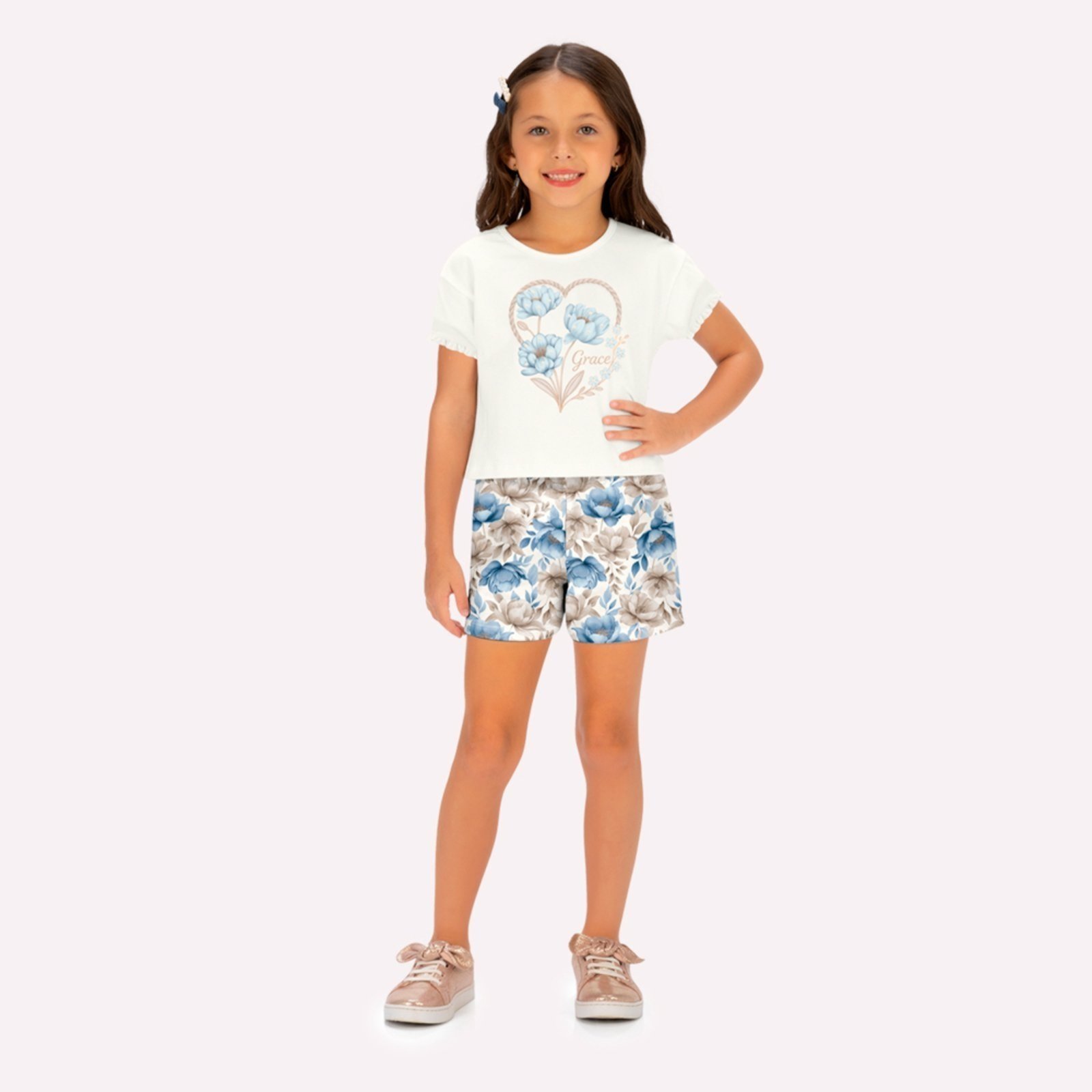 Infantil - Conjunto Menina em Cotton Milon
