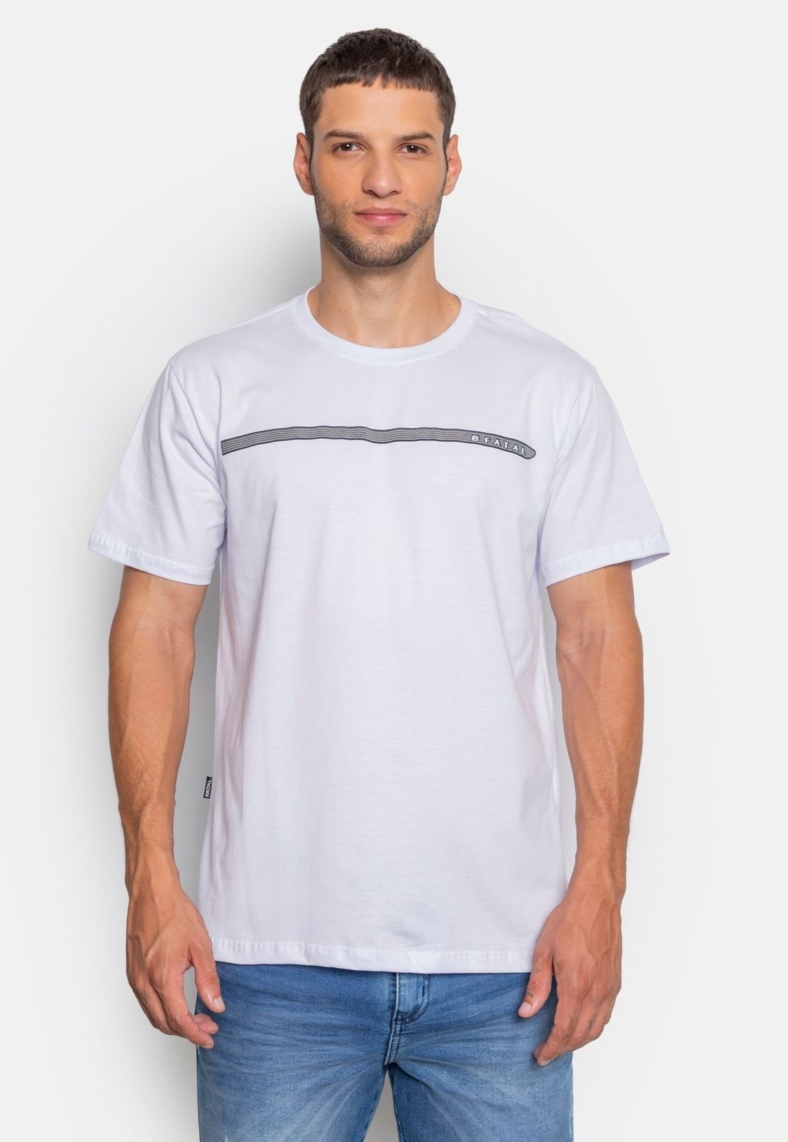 Camiseta Fatal Estampada Dot Branca