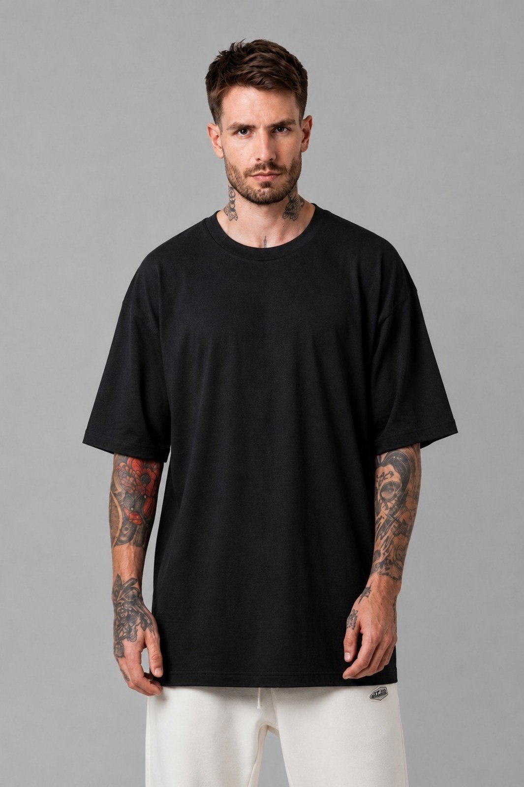 Camiseta G/C Oversized Permanente Rock&Soda PRETO