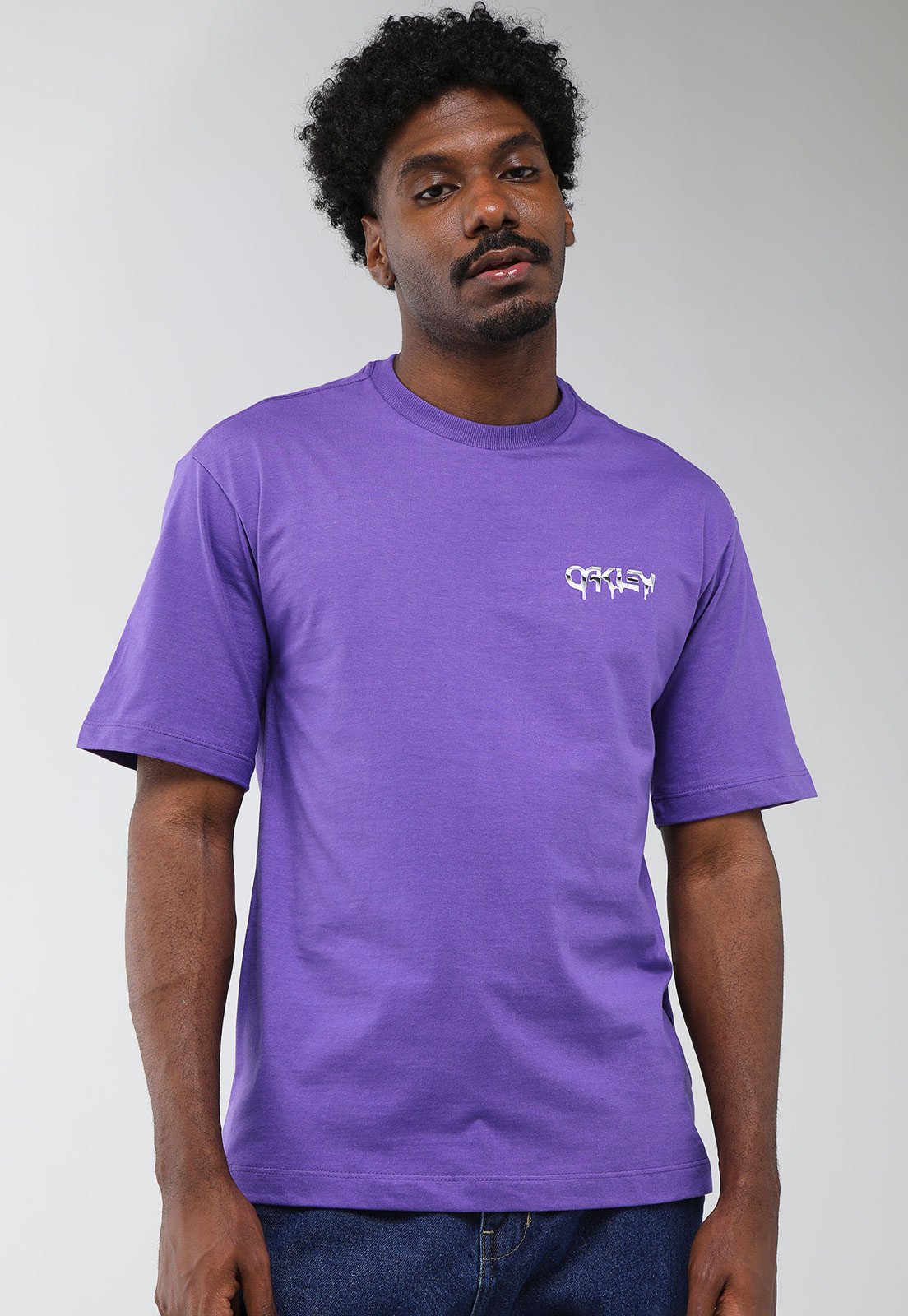 Camiseta Masculina Oakley B1B Melted Roxa