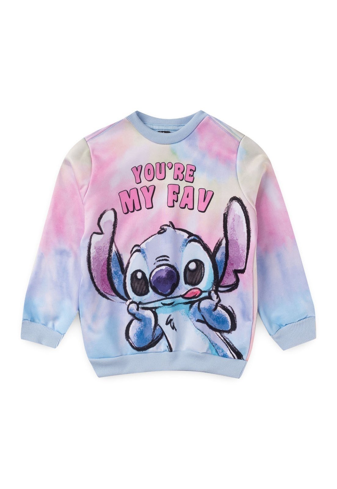 Infantil - Casaco Feminino em Moletom Sublimado Stitch Disney®