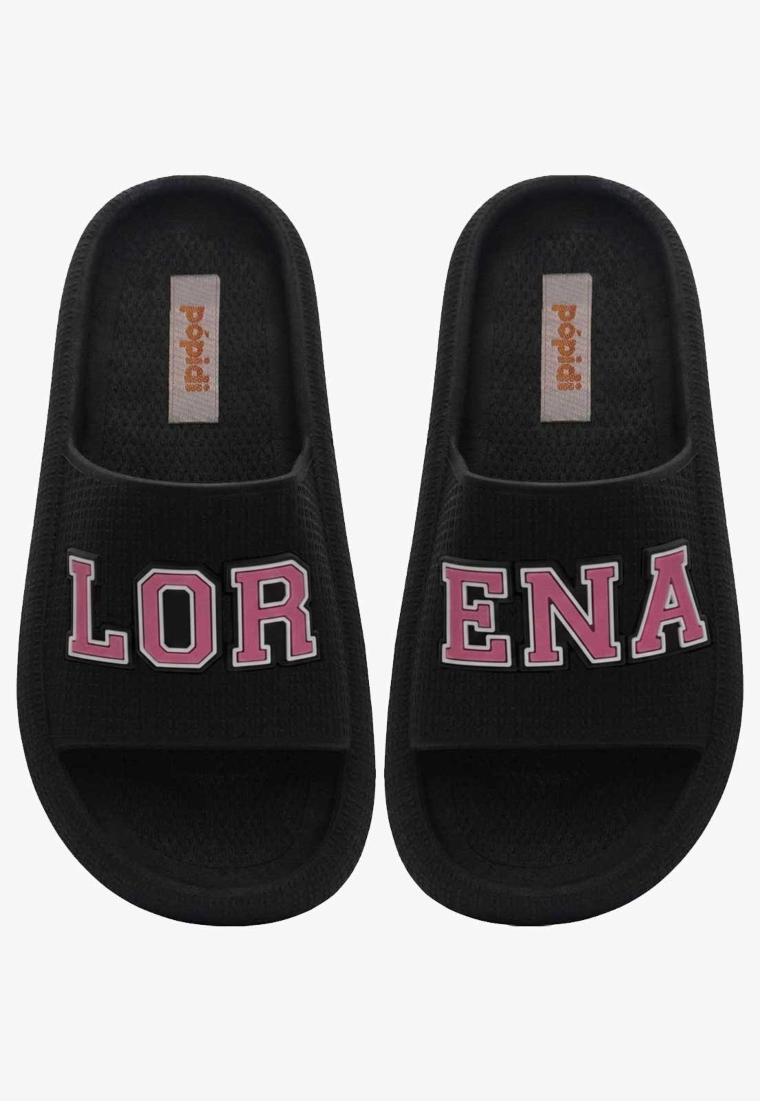 Infantil - Chinelo Pópidi Personalizado LORENA Estilo Nuvem Preto