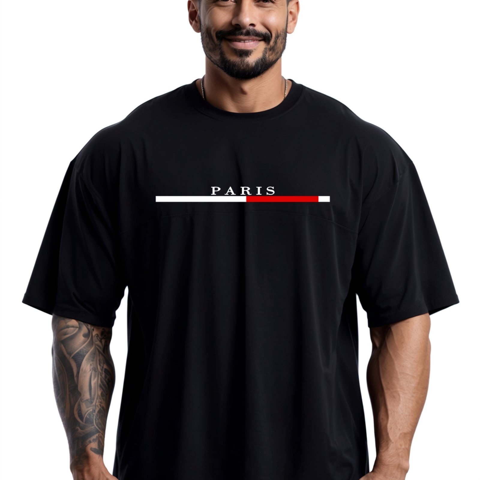Camiseta Oversized Over Masculina Algodão Academia Preto