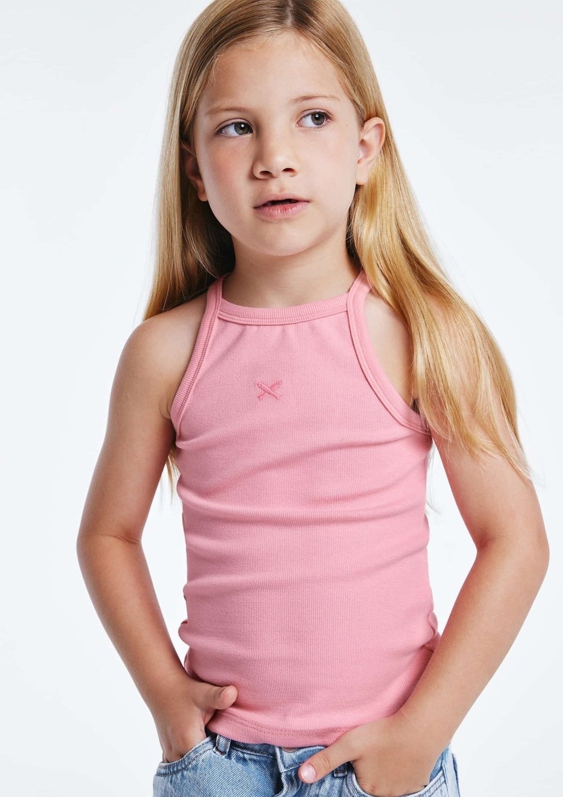 Infantil - Regata Menina Em Ribana Drop Brasil Hering