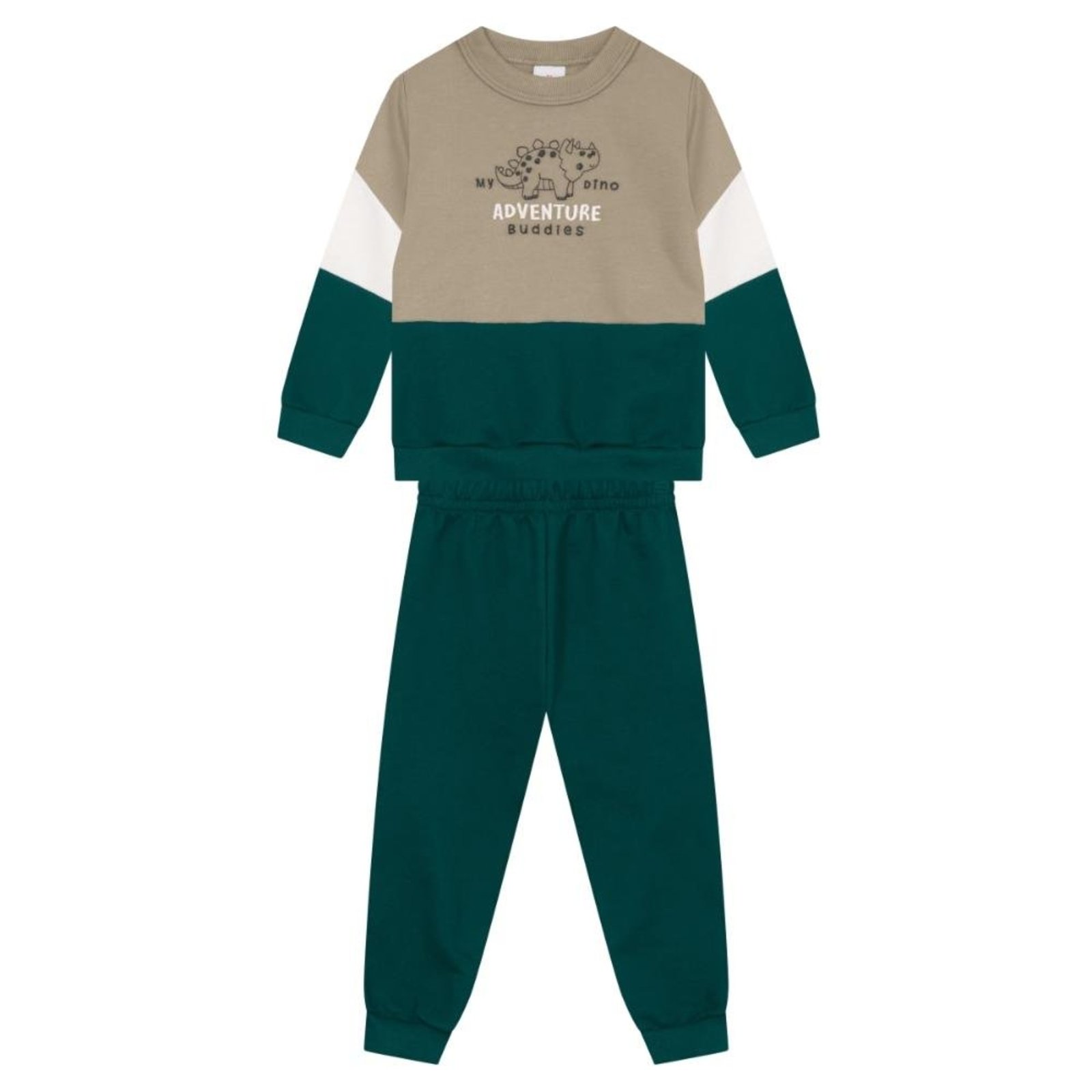 Infantil - Conjunto menino em moletinho de dinossauro Brandili