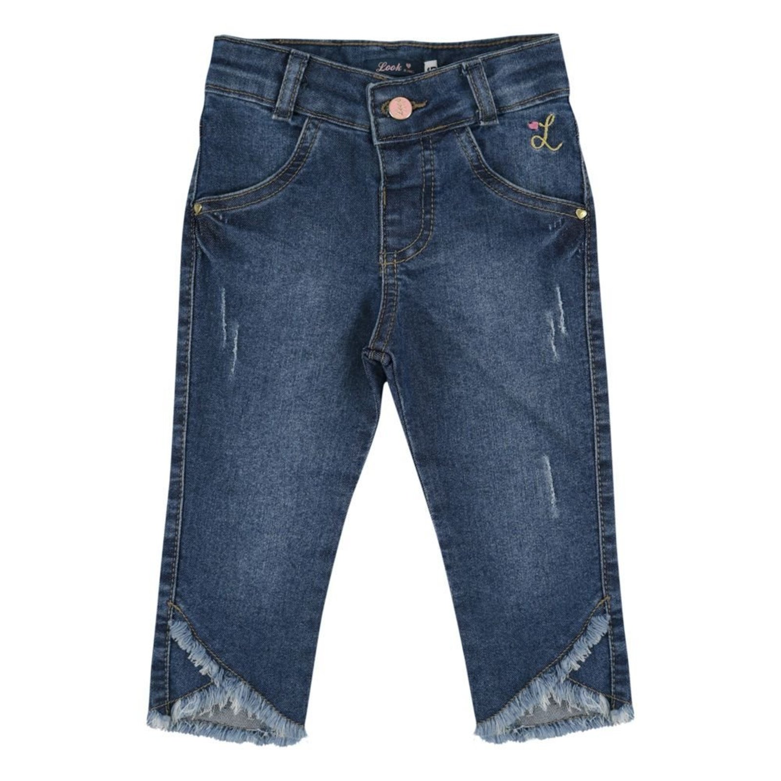 Infantil - Calça Look Jeans Skinny Jeans Escolar