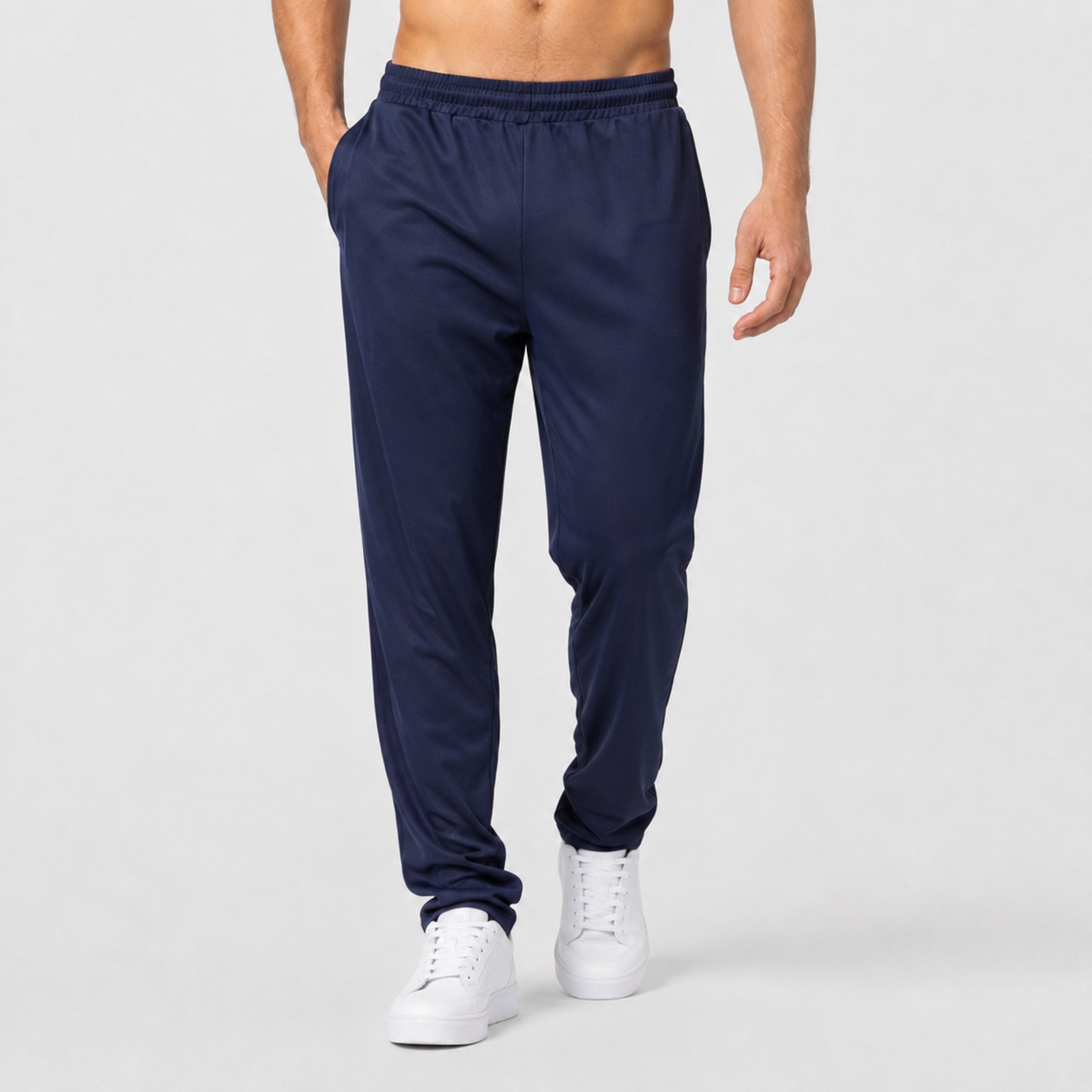 Calça Esportiva Masculina Azul Com Bolsos