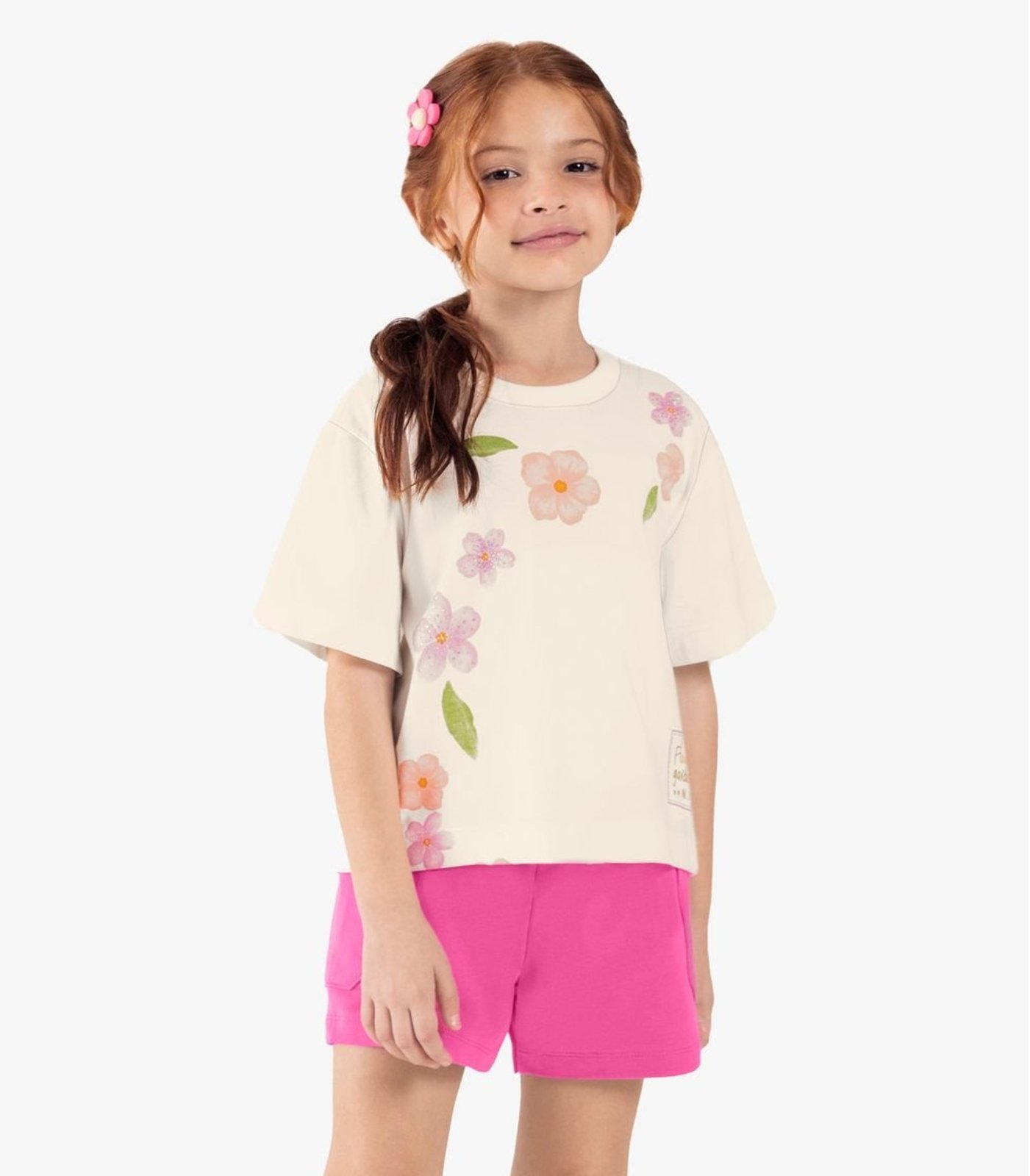 Vista 2 Infantil - Blusa Feminina Rovitex Rovitex Kids bege Rovitex Kids bege