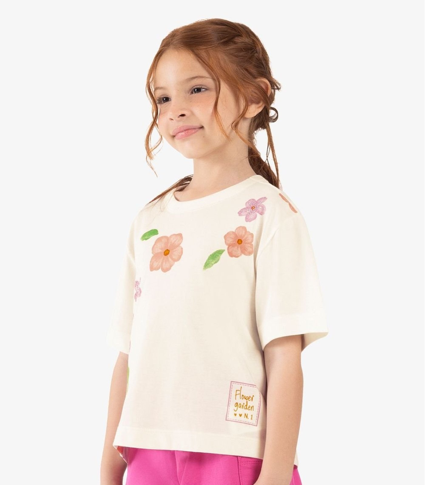Vista 3 Infantil - Blusa Feminina Rovitex Rovitex Kids bege Rovitex Kids bege