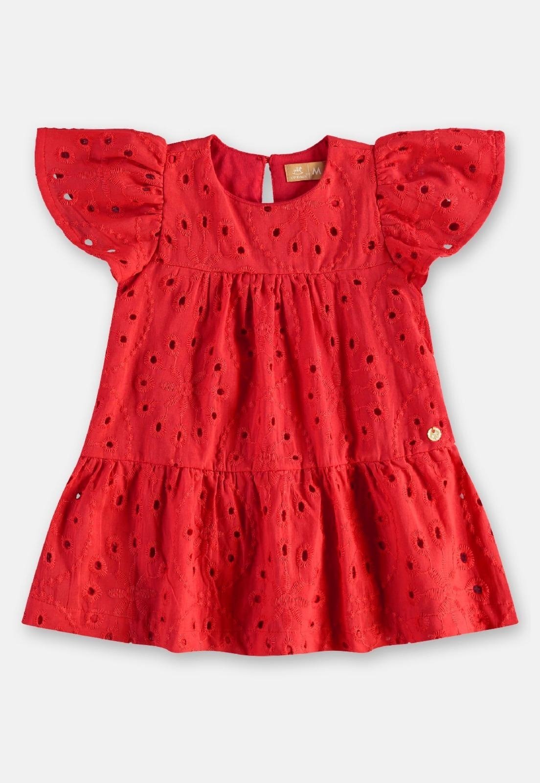 Vista 3 Infantil - Vestido para em Laise Up Baby branco Up Baby branco