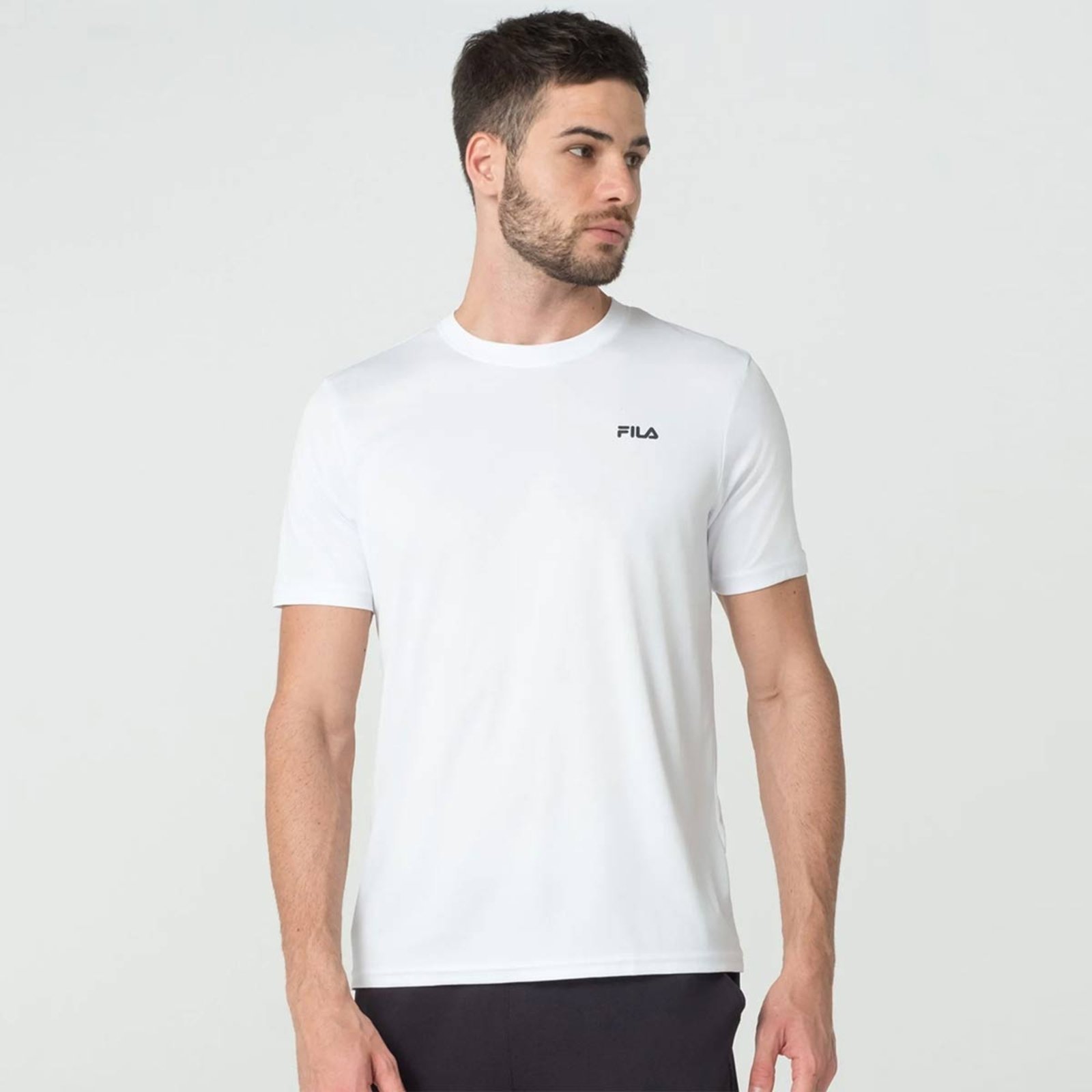 Vista 2 Camiseta Fila Basic Sports II e Prata branco Fila branco