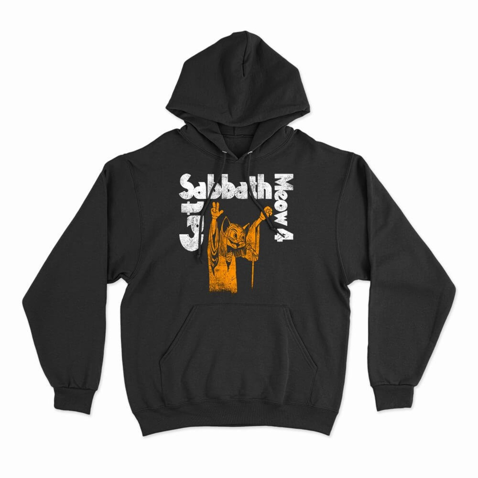 Moletom Com Capuz Cat Sabbath - Preto - Casual - Studio Geek