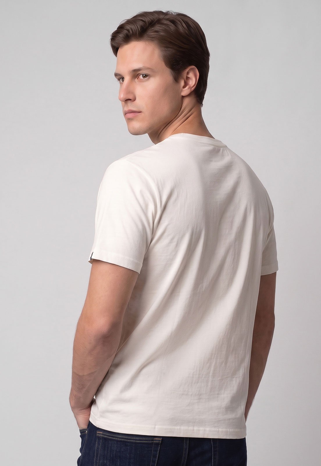 Camiseta Masculina Quiksilver Box Holmes Branca