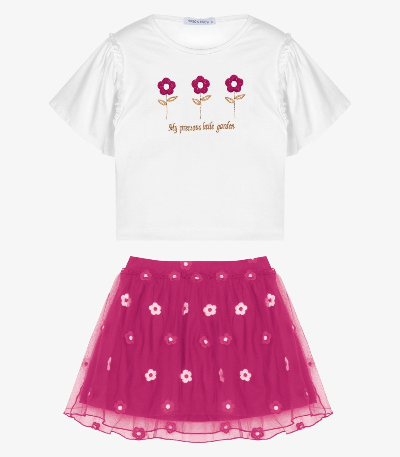 Infantil - Conjunto Blusa Com Saia Trick Nick Branco