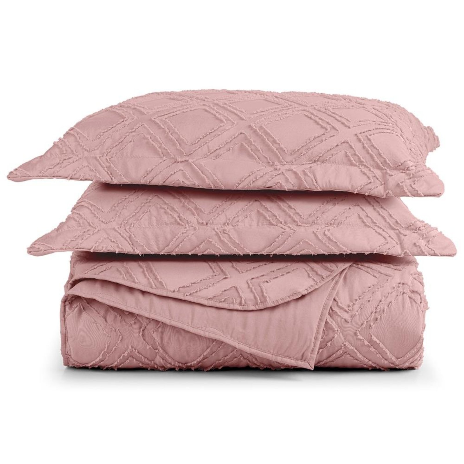 Cobre Leito King Aveline 300 Fios 3 Peças - Rose - Micropercal 100% Poliester