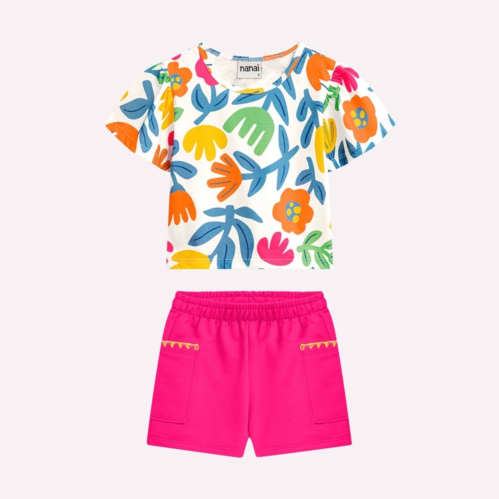 Infantil - Conjunto Menina Flores Nanai