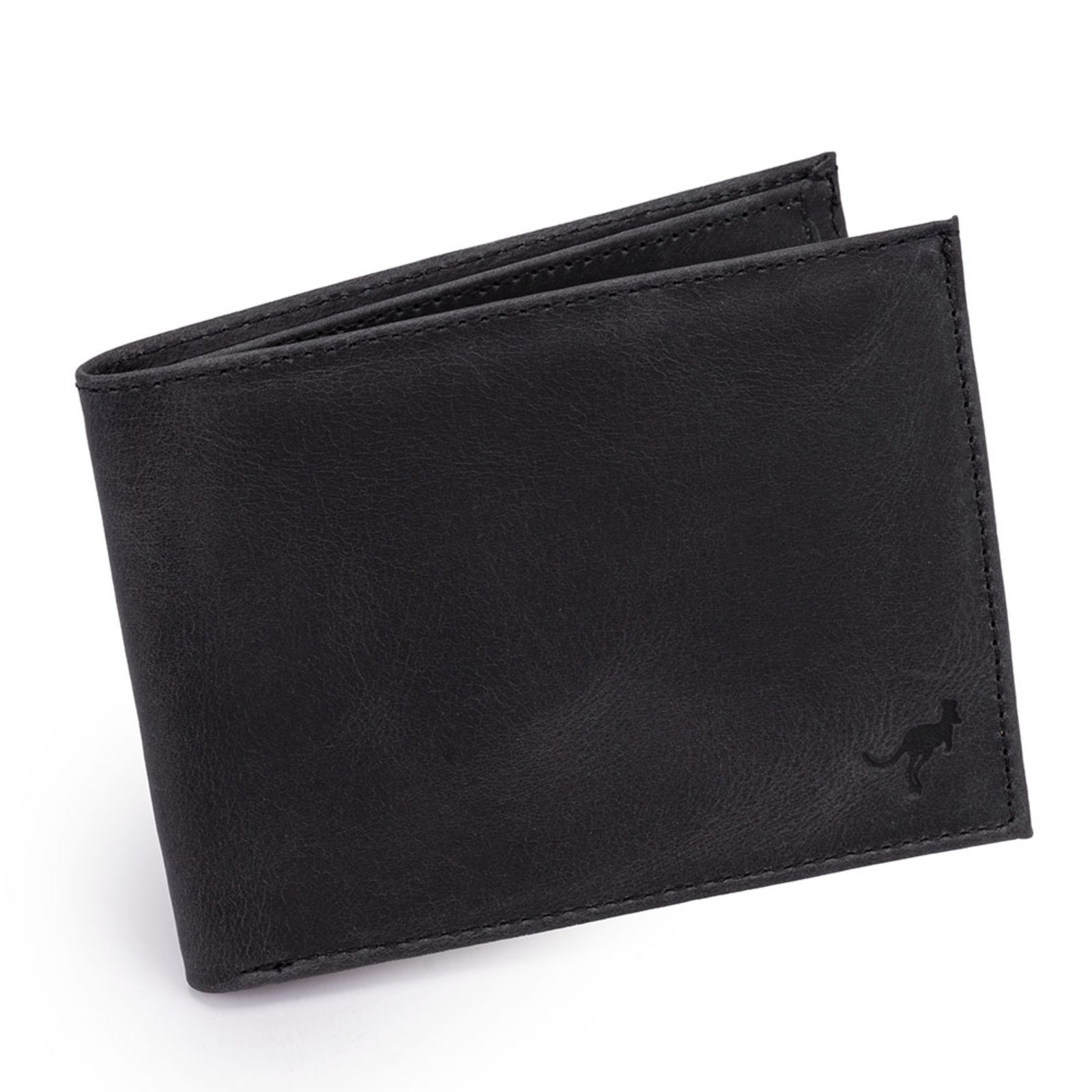 Carteira Masculina Luxo Couro Legítimo Rg-cédulas-cartões ello griff Preto