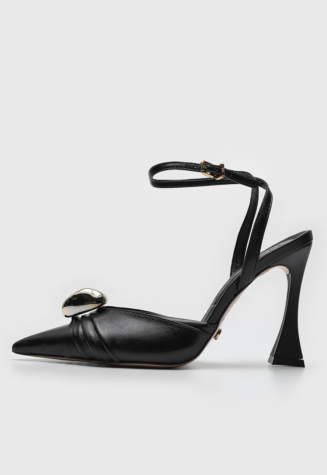 Scarpin Slingback Vicenza Aplicação Preto