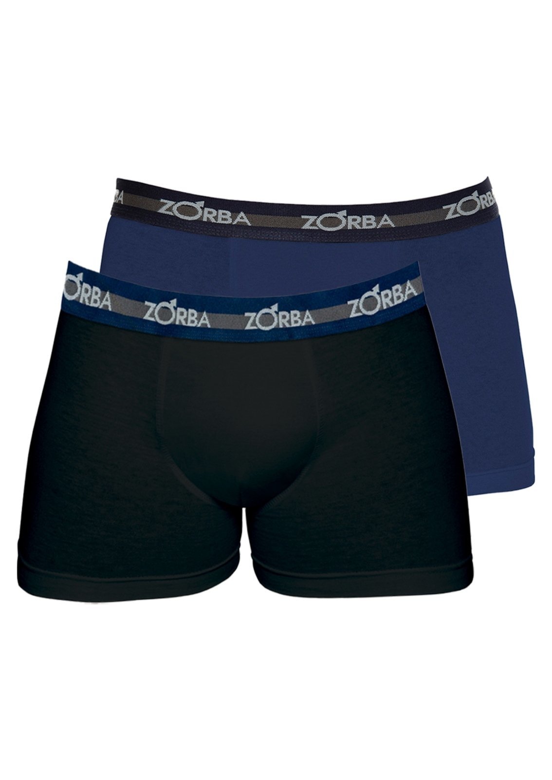 Kit com 2 Cuecas Boxer Zorba 702 Colorido Preto