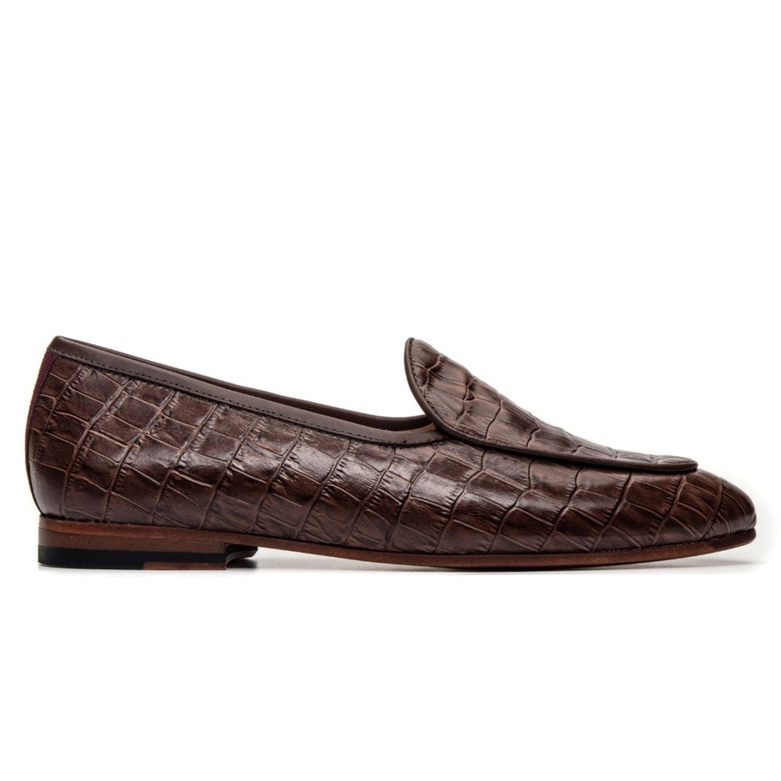 Sapato Feminino Loafer Costanza Jacometti Couro Café Croco