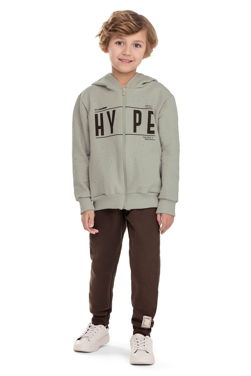 Infantil - Conjunto Menino Moletom Hype Elian Cinza