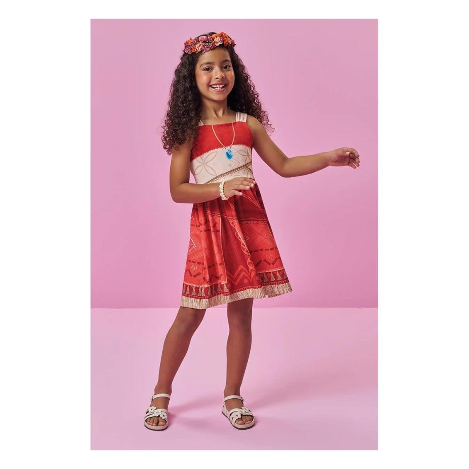 Infantil - Vestido Menina Estampado KUkiê 10 Unico