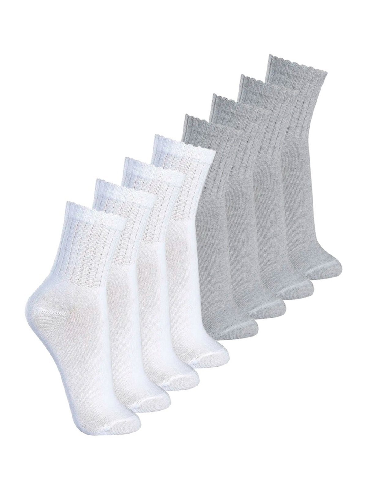 Kit com 8 Pares de Meias Esportiva Cano Médio Lupo 3290-009