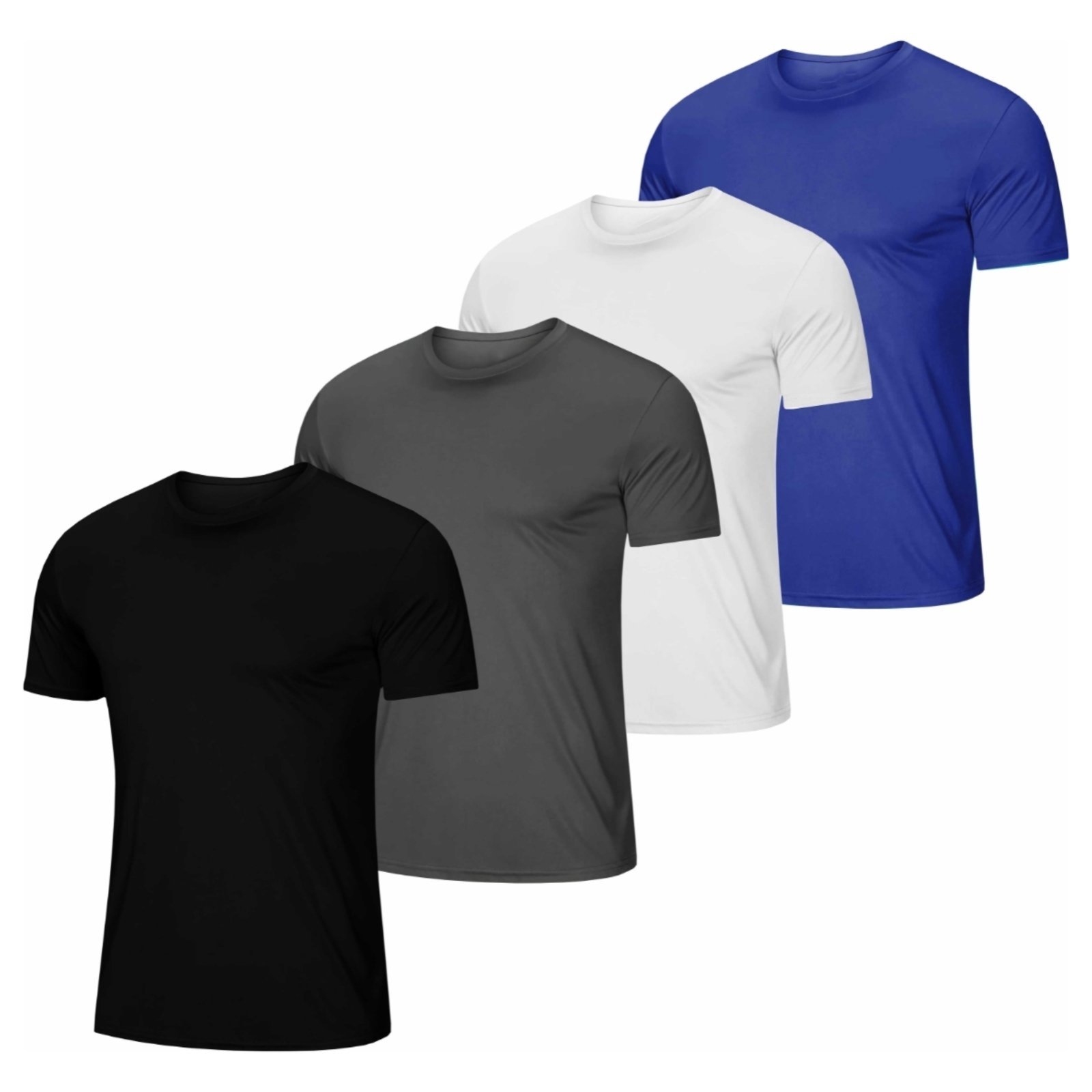 Kit 4 Camiseta Masculina Esportiva Dry Fit Camisa Gola Redonda Lisa