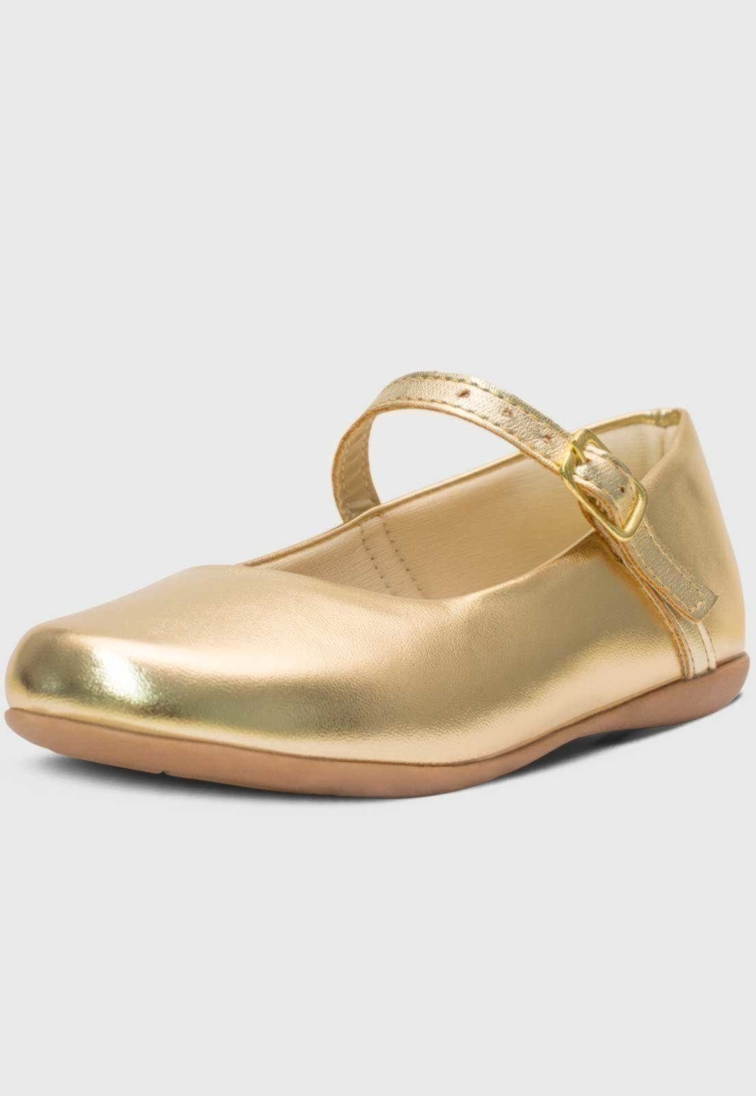 Infantil - Sapatilha Pópidí Menina Dourado