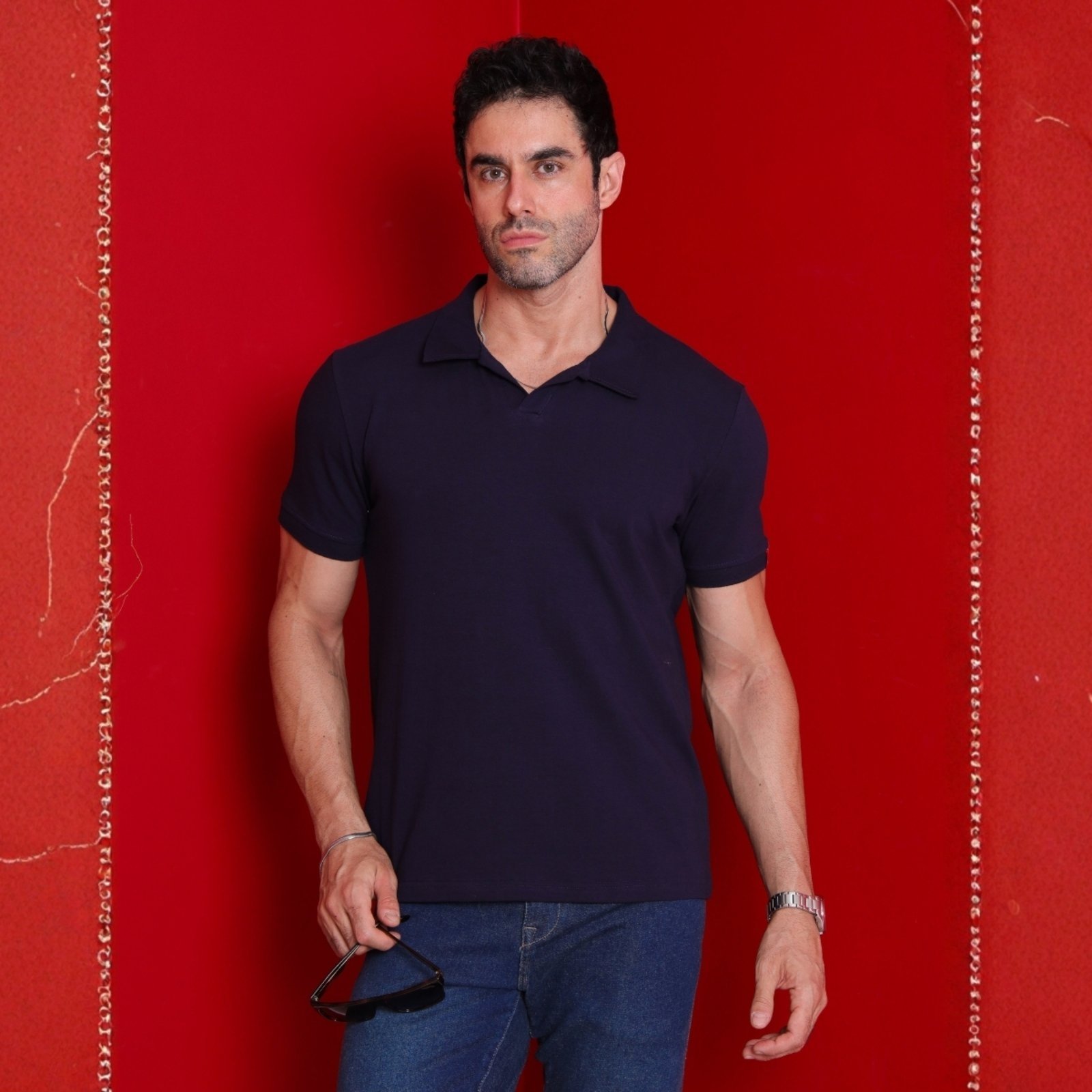 Vista 2 Camiseta Polo Masculina Revanche Ardino preto Revanche preto