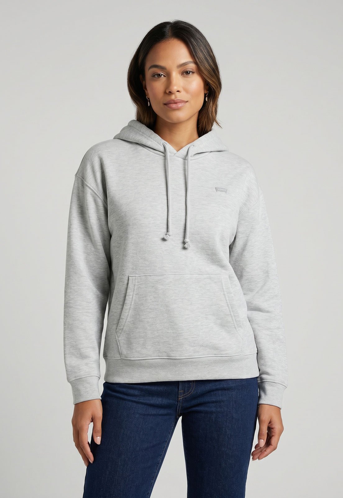 Blusa de Moletom Feminina Levis Everyday Hoodie Cinza