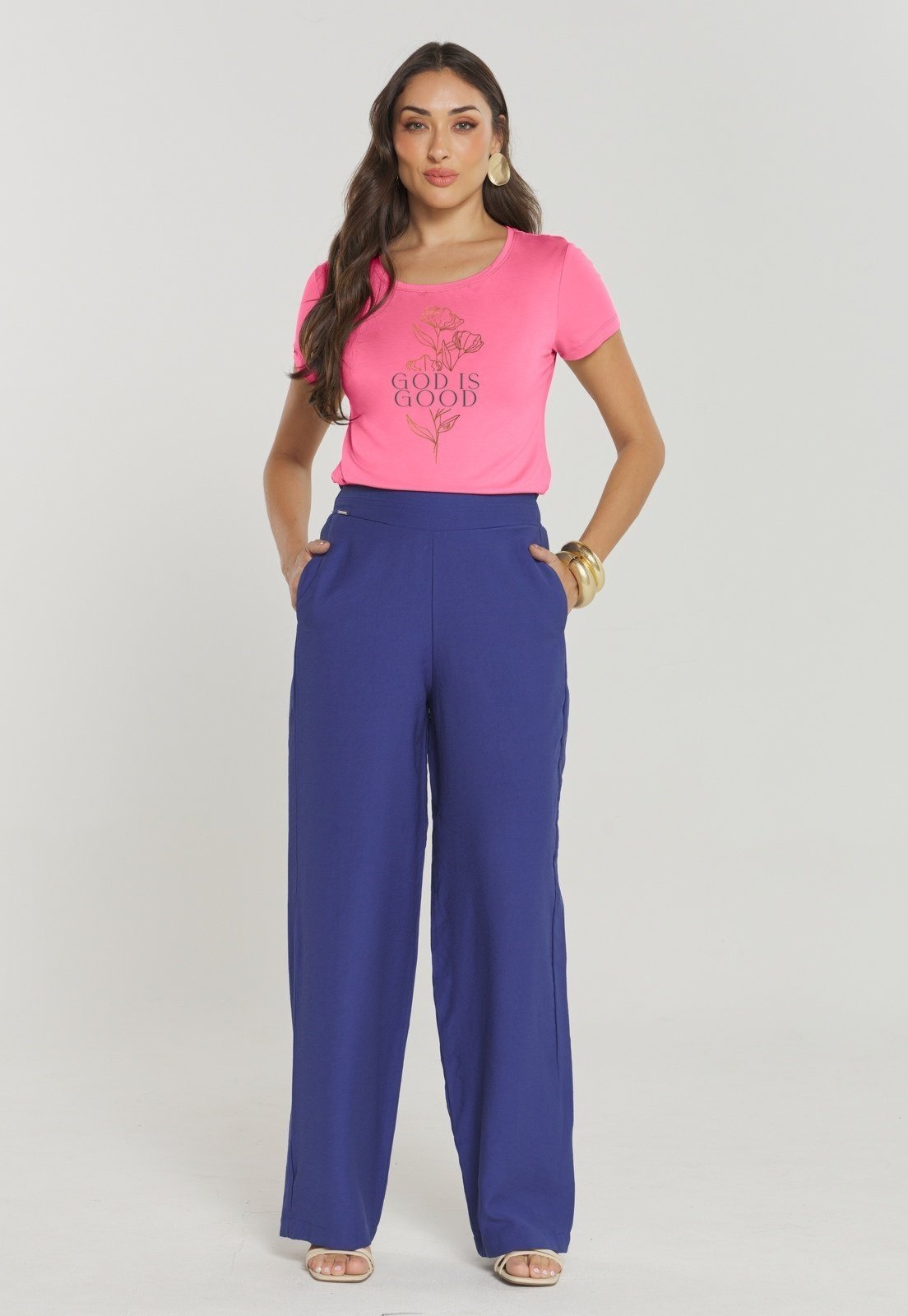 T-shirt Rudély Flor Rosa