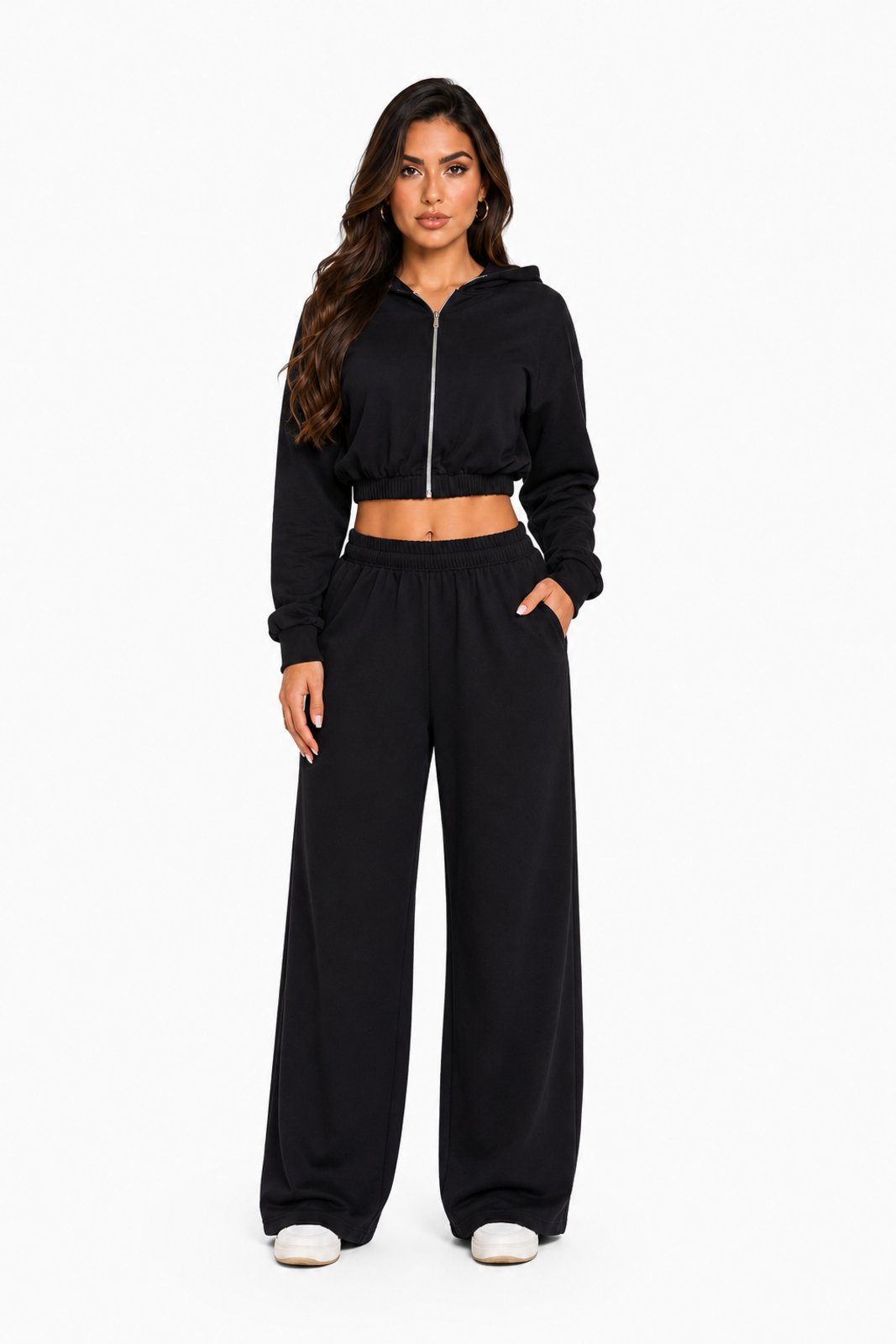 Conjunto Moletinho D Bell Outlet Fashion Capuz Preto