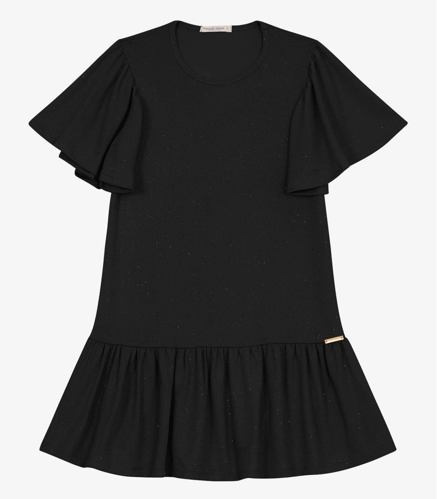 Infantil - Vestido em Malha Star Shine Trick Nick Preto