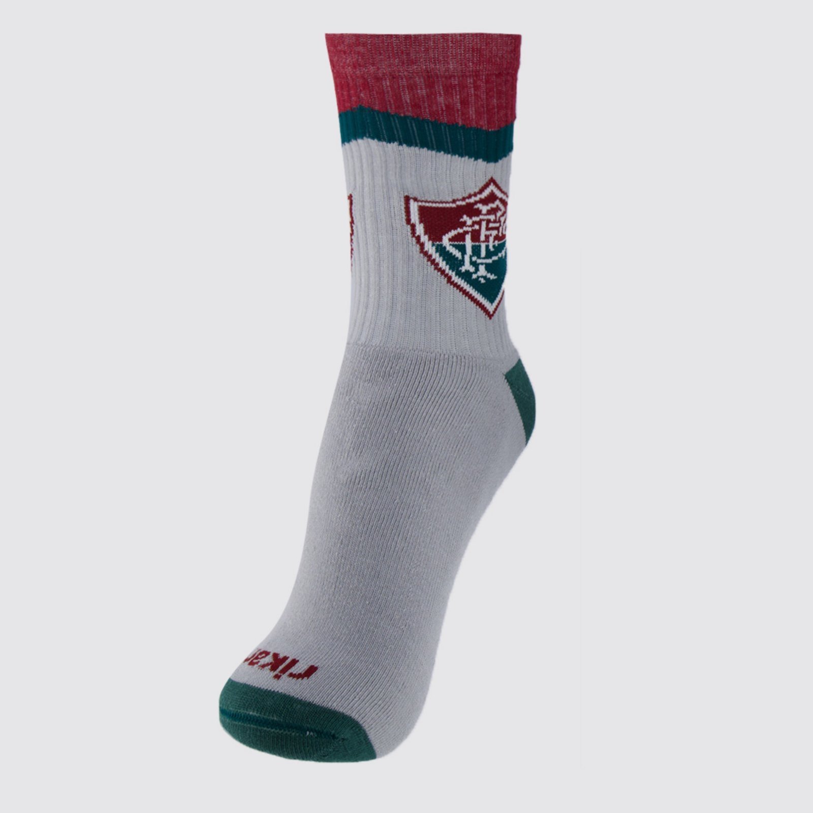 Meia Fluminense FC Esportiva Cinza e Verde