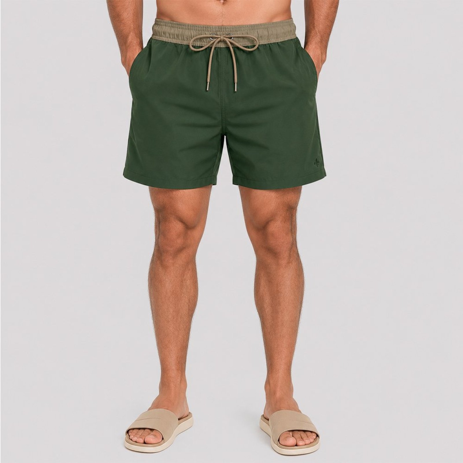Short Dudalina Relax Classic Pr27 Verde Masculino