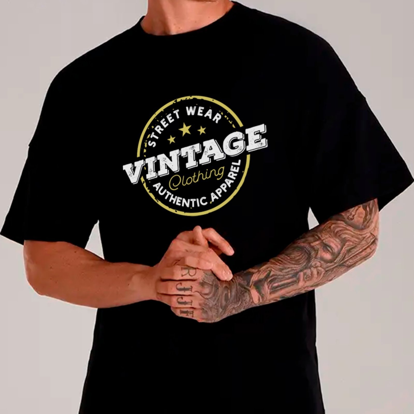 Vista 2 Camiseta Ousy Oversized Vintage Clothing Streetwear Estampa Retrô Moda Urbana Unissex branco ousy branco