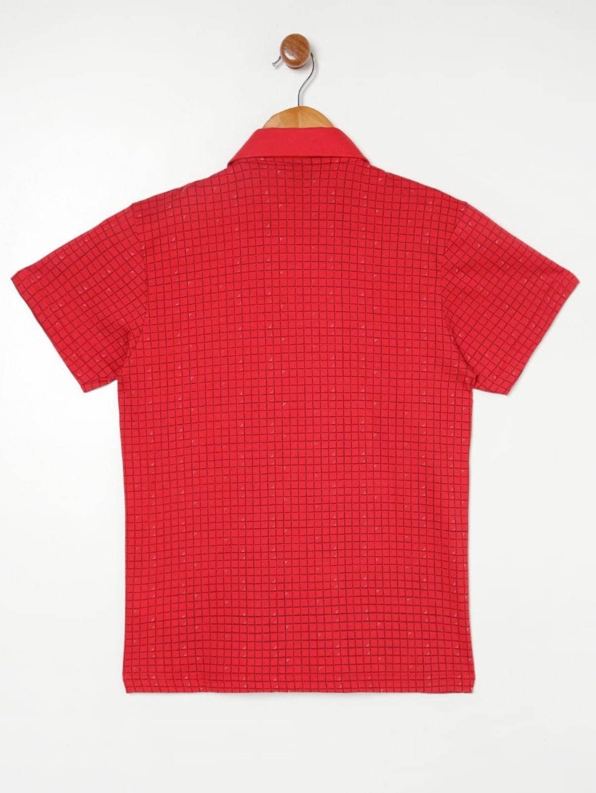 Vista 3 Infantil - Polo Manga Curta Juvenil Para Menino DZero vermelho DZero vermelho