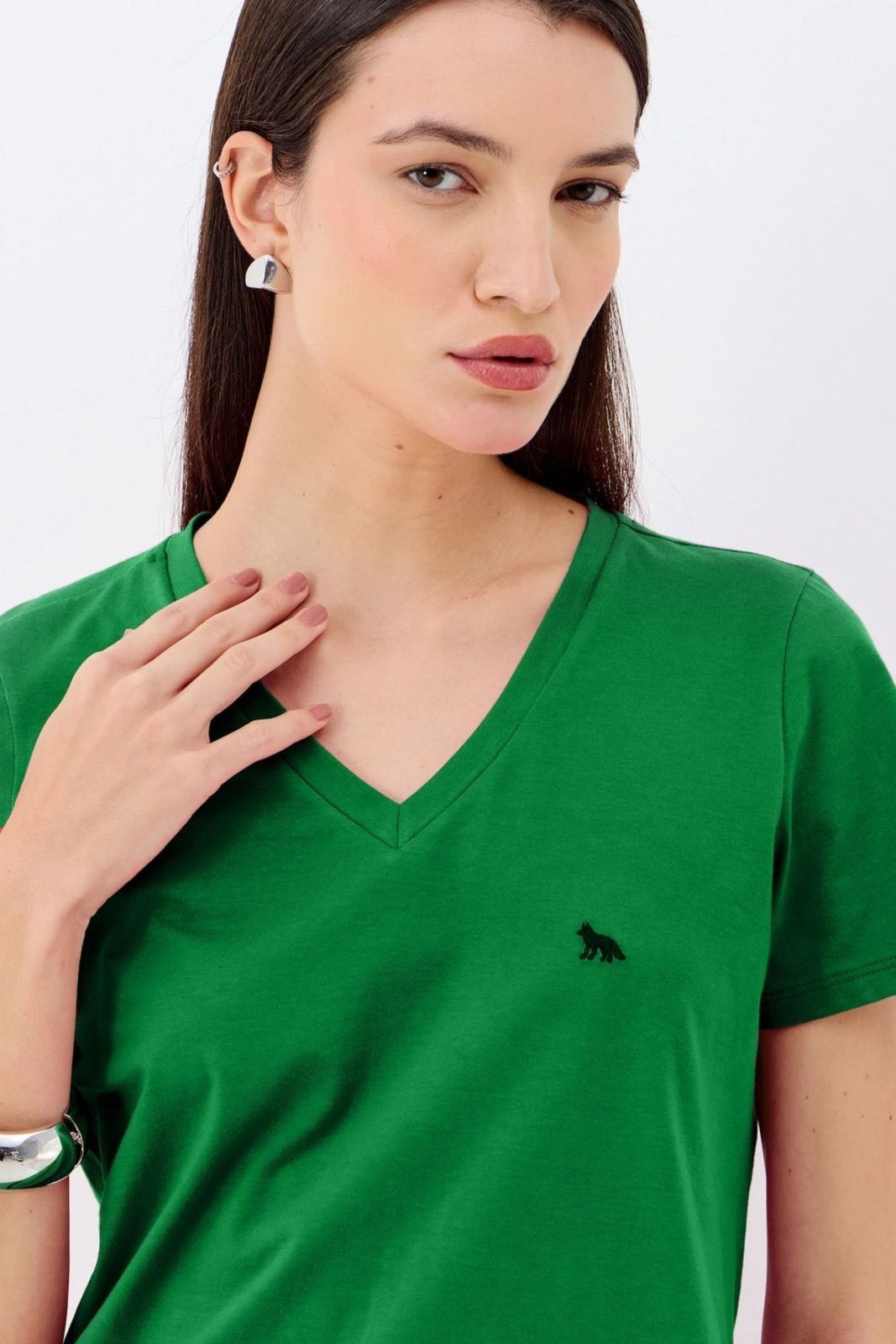 Vista 3 T-Shirt Gola V ACT Feminina ACT FEMININO coral ACT FEMININO coral